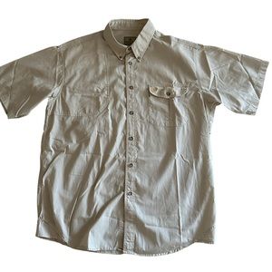 Beretta Vented Shooting Shirt Men's XL Tan Short Sleeve Button Down Vented